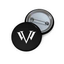 Load image into Gallery viewer, Custom Pin Buttons White Emblem