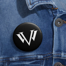 Load image into Gallery viewer, Custom Pin Buttons White Emblem