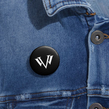 Load image into Gallery viewer, Custom Pin Buttons White Emblem