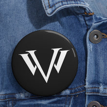 Load image into Gallery viewer, Custom Pin Buttons White Emblem