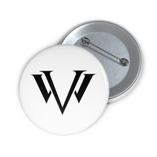Load image into Gallery viewer, Custom Pin Buttons Black Emblem