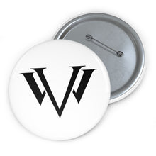 Load image into Gallery viewer, Custom Pin Buttons Black Emblem