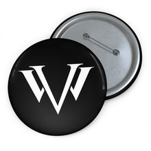 Load image into Gallery viewer, Custom Pin Buttons White Emblem