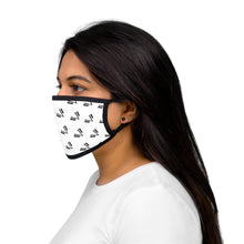 Load image into Gallery viewer, Mixed-Fabric Face Mask Black Emblem Repeat
