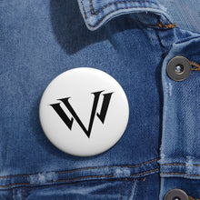 Load image into Gallery viewer, Custom Pin Buttons Black Emblem
