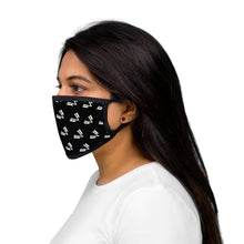Load image into Gallery viewer, Mixed-Fabric Face Mask White Emblem Repeat
